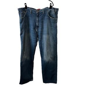 Foundry Jeans Blue Relaxed Straight Stretch Denim Mens Size 46x32